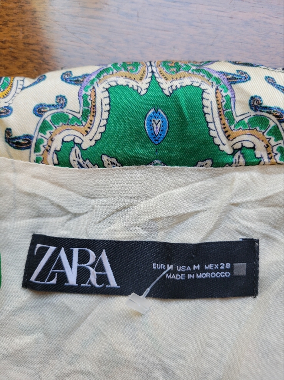 Zara Kimono Wrap Jacket Size M Floral Tapestry Print Blue Green - Picture 5 of 7